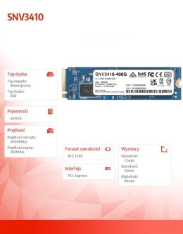 Dysk SSD SATA M2 2280 400G SNV3410-400G