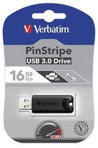 PinStripe USB 3.0 Drive 16GB Black