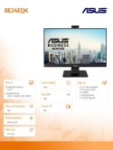 Monitor 24 cale BE24EQK IPS FHD Kamera 2MP Mikrofon HDMI DP D-SUB Głośnik