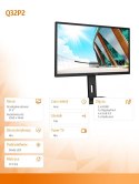 Monitor Q32P2 31.5 cala IPS HDMIx2 DP regulacja wysokości