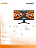 Monitor 34 cale M34WQ 144Hz 1ms/IPS/HDMI/USBC/DP