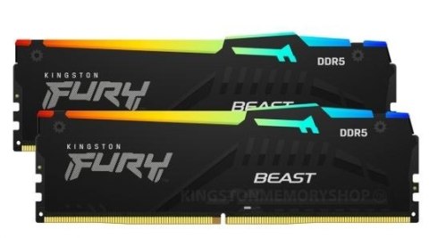 Pamięć DDR5 Fury Beast Black RGB 32GB(2*16GB)/5200 CL36 EXPO
