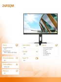 Monitor 24P2QM 23.8 cala VA 75 Hz HDMI DP DVI Pivot