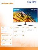 Monitor 31,5 cala LU32R590CWPXEN VA 3840x2160 UHD 16:9 1xHDMI/1xDP 4 ms (GTG) zakrzywiony 2 lata d2d