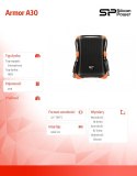 ARMOR A30 2TB USB 3.0 BLACK-ORANGE / PANCERNY / wstrząsoodporny