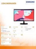 Monitor 24 cale LS24C360EAUXEN VA 1920x1080 FHD 16:9 1xD-sub 1xHDMI 4 ms (GTG) zakrzywiony 2 lata d2d