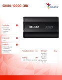 Dysk SSD External SD810 1TB USB3.2C 20Gb/s Black