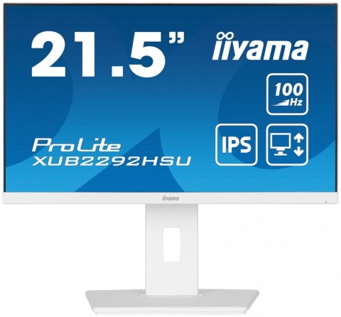 Monitor 21.5 cala ProLite XUB2292HSU-W6 IPS,100Hz,FreeSync,PIVOT,0.4ms,HDMI, DP,4xUSB(3.2),2x2W,HAS(150mm), Biały