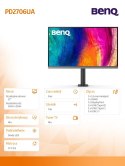 Monitor 27 cali PD2706UA LED 5ms/QHD/IPS/HDMI/DP/USB