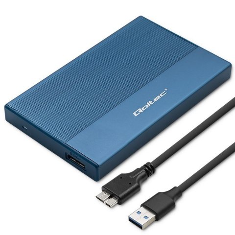 Obudowa | Kieszeń na dysk SSD HDD 2.5" | SATA | USB 3.0 | Super speed 5Gb/s | 2TB | Niebieskia