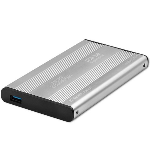 Obudowa | kieszeń do dysków HDD SSD 2.5" SATA3 | USB 3.0 | Srebrna