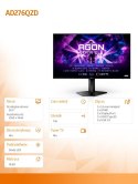 Monitor 27 cali AD276QZD OLED 240Hz HDMIx2 DPx2 Pivot