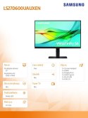 Monitor 27 cale ViewFinity S60UD IPS 2560x1440 WQHD 16:9 1xHDMI 2xDP(In+Out) 1xUSB-C 90W 3xUSB 3.0 LAN KVM 5ms PinP/PbyP 100Hz H