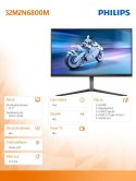 Monitor 32M2N6800M 31.5 cala IPS 4K 144Hz HDMIx2 DP HAS Ambiglow