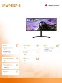 Monitor 34WP65CP-B 34 cale UltraWide QHD HDR10 FreeSync