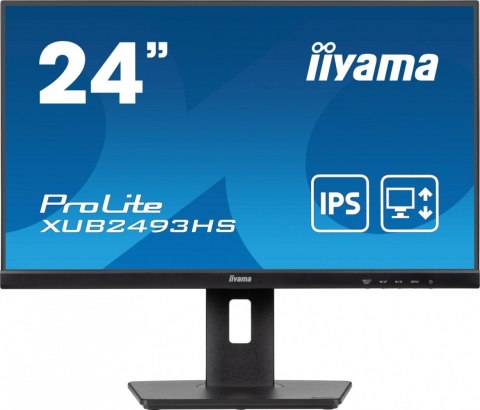 Monitor ProLite 23.8 cala XUB2493HS-B6 A, IPS, HDMI, DP, 2x2W, HAS, 300cd/m2, obrót stopy 120 stopni