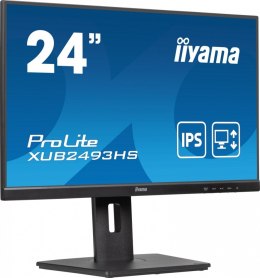 Monitor ProLite 23.8 cala XUB2493HS-B6 A, IPS, HDMI, DP, 2x2W, HAS, 300cd/m2, obrót stopy 120 stopni