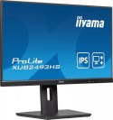 Monitor ProLite 23.8 cala XUB2493HS-B6 A, IPS, HDMI, DP, 2x2W, HAS, 300cd/m2, obrót stopy 120 stopni